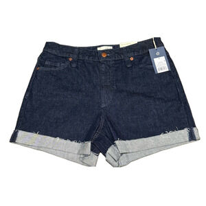 Universal Thread Vintage MIDI Shorts Stretch Dark Blue Denim Women Size 6